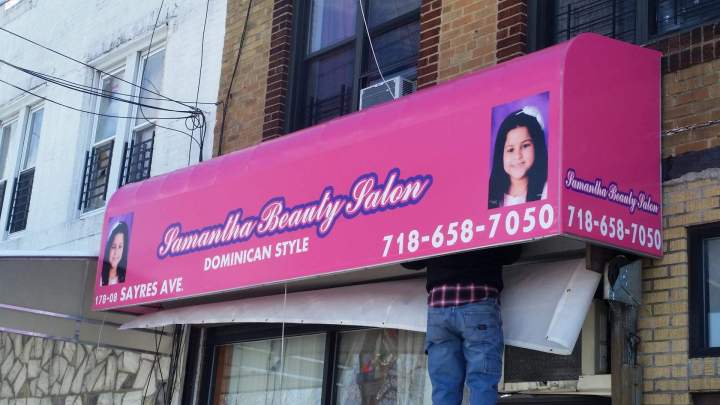 Commercial awning installation Nassau County